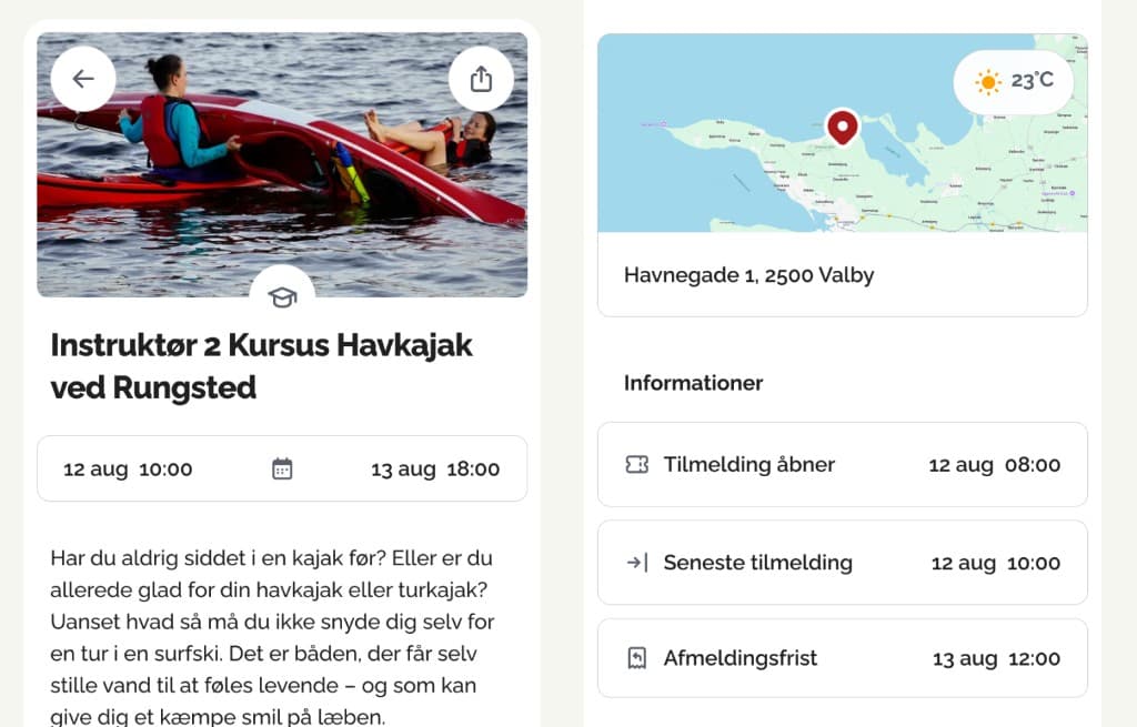 Event discovery for paddling communities What changed