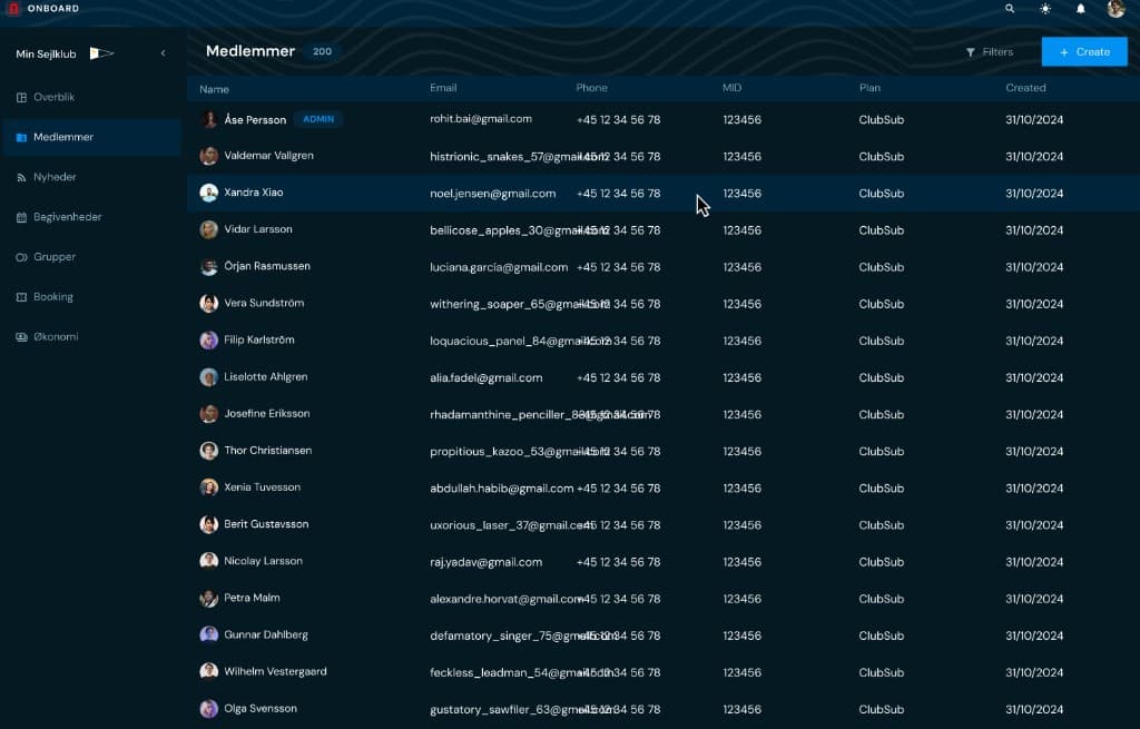 Admin software for sailing clubs The outcome